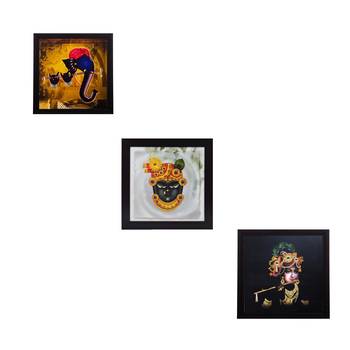 Set of 3 Satin Matt Textured Art Painting 1