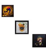 Set of 3 Satin Matt Textured Art Painting