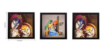 Set of 3 Religious Satin Matt Textured UV Art Painting 2