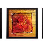 Set Of 3 Om and Ganesha Satin Matt Texture UV Art Painting