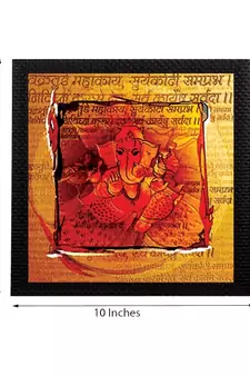 Set Of 3 Om and Ganesha Satin Matt Texture UV Art Painting