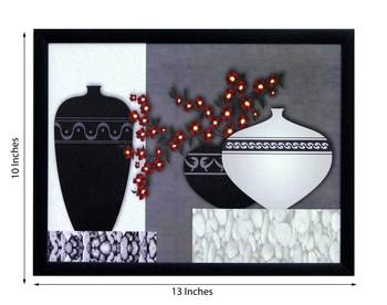 Abstract Pots Theme Satin Matt Texture UV Art Painting 3