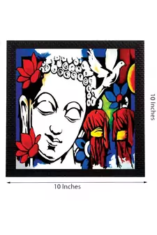 Set Of 3 Lord Buddha Satin Matt Texture UV Art Painting