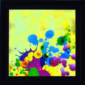 Colorful Paint Spots Satin Matt Texture UV Art Painting 1