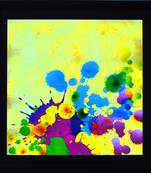 Colorful Paint Spots Satin Matt Texture UV Art Painting