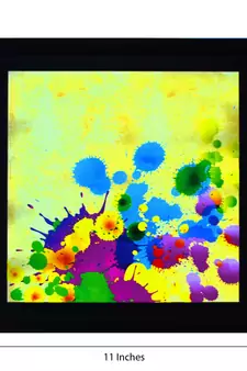 Colorful Paint Spots Satin Matt Texture UV Art Painting