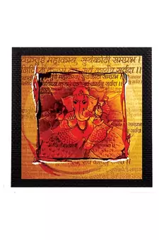 Set Of 3 Lord Ganesha and Krishna Matt Texture UV Art Painting