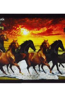 Running Lucky Horses Design Satin Matt Texture UV Art Painting