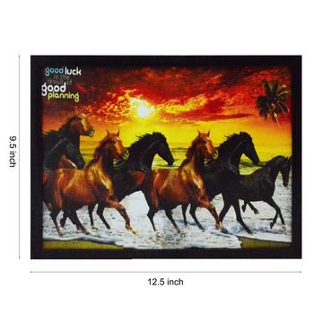 Running Lucky Horses Design Satin Matt Texture UV Art Painting 2