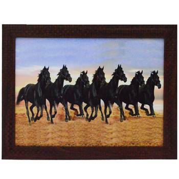 Running Lucky Horses Design Satin Matt Texture UV Art Painting 1