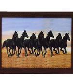 Running Lucky Horses Design Satin Matt Texture UV Art Painting