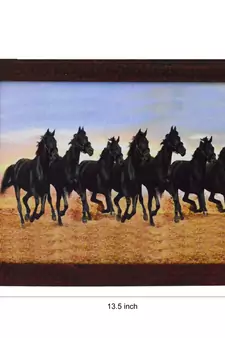Running Lucky Horses Design Satin Matt Texture UV Art Painting