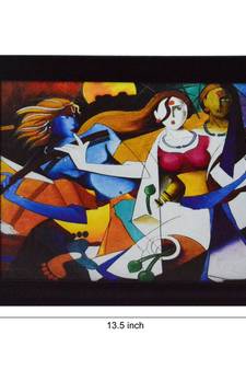 Abstract Figures Design Satin Matt Texture UV Art Painting