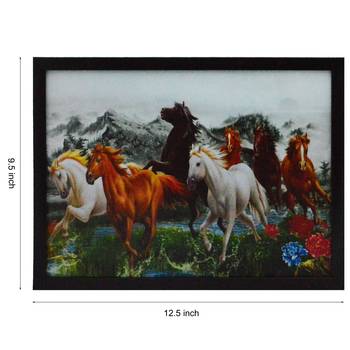 Running Lucky Horses Design Satin Matt Texture UV Art Painting 2