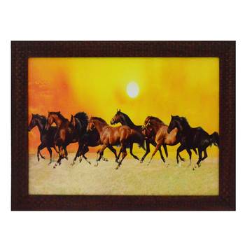 Running Lucky Horses Design Satin Matt Texture UV Art Painting 1
