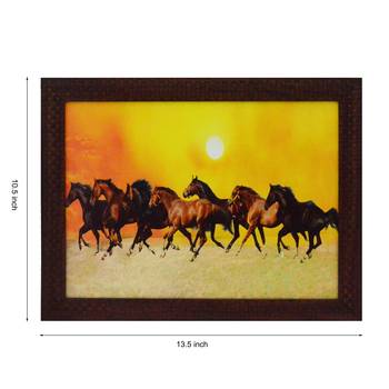 Running Lucky Horses Design Satin Matt Texture UV Art Painting 2
