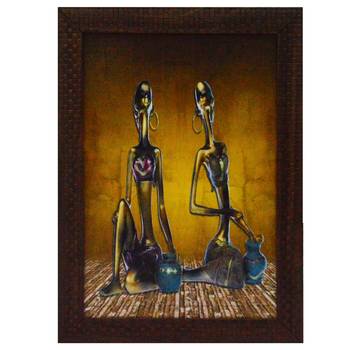 Tribal Lady Satin Matt Texture UV Art Painting 1