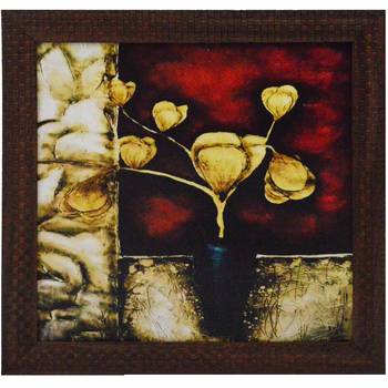 Flower Pot Design Satin Matt Texture UV Art Painting 1