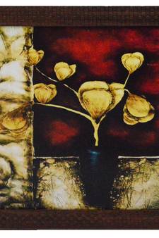 Flower Pot Design Satin Matt Texture UV Art Painting