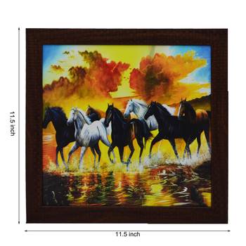 Running Lucky Horses Design Satin Matt Texture UV Art Painting 2