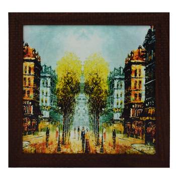 City Scene Satin Matt Texture UV Art Painting 1