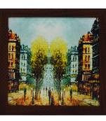 City Scene Satin Matt Texture UV Art Painting
