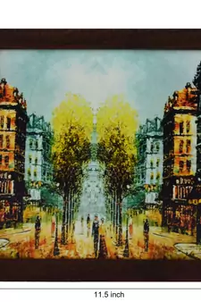 City Scene Satin Matt Texture UV Art Painting