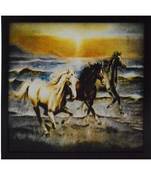 Running Lucky Horses Design Satin Matt Texture UV Art Painting