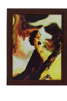 Beautiful Girl Love Scene Satin Matt Texture UV Art Painting