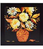 Floral Pot Satin Matt Texture UV Art Painting