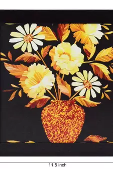 Floral Pot Satin Matt Texture UV Art Painting