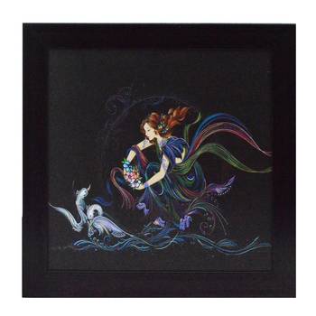 Beautiful Girl Design Satin Matt Texture UV Art Painting 1