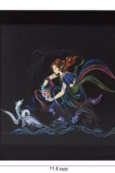 Beautiful Girl Design Satin Matt Texture UV Art Painting