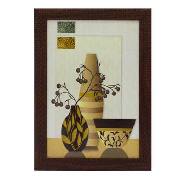 Abstract Pots Design Satin Matt Texture UV Art Painting 1