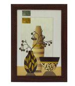 Abstract Pots Design Satin Matt Texture UV Art Painting