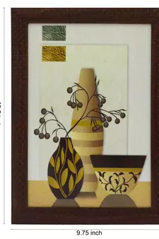 Abstract Pots Design Satin Matt Texture UV Art Painting