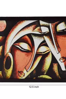 Abstract Figures Satin Matt Texture UV Art Painting
