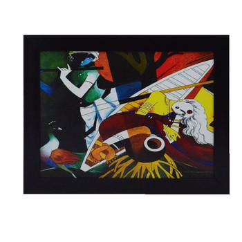 Abstract Figures Satin Matt Texture UV Art Painting 1