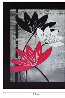 Flowers Design Satin Matt Texture UV Art Painting