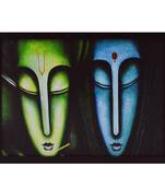 Abstract Lady Figures Satin Matt Texture UV Art Painting