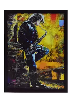 Musician Boy Satin Matt Texture UV Art Painting