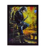 Musician Boy Satin Matt Texture UV Art Painting