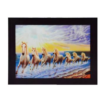Running Lucky Horses Design Satin Matt Texture UV Art Painting 1