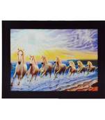 Running Lucky Horses Design Satin Matt Texture UV Art Painting