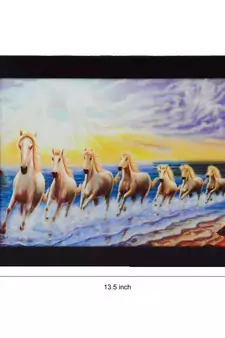 Running Lucky Horses Design Satin Matt Texture UV Art Painting