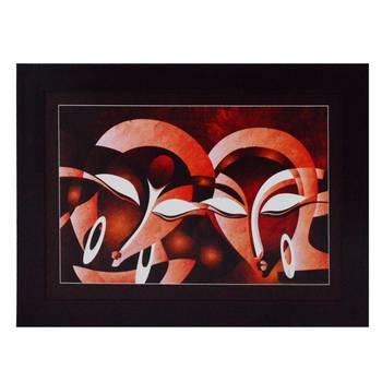Abstract Figures Satin Matt Texture UV Art Painting 1