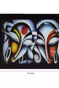 Abstract Figures Satin Matt Texture UV Art Painting