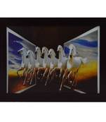 Running Lucky Horses Design Satin Matt Texture UV Art Painting