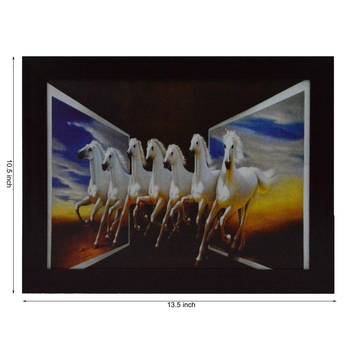 Running Lucky Horses Design Satin Matt Texture UV Art Painting 2