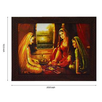 Women Playing Game Satin Matt Texture UV Art Painting 2